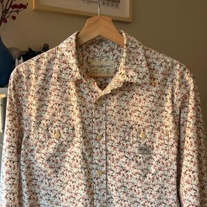 Denim & Supply Ralph Lauren Floral Shirt - Red and White